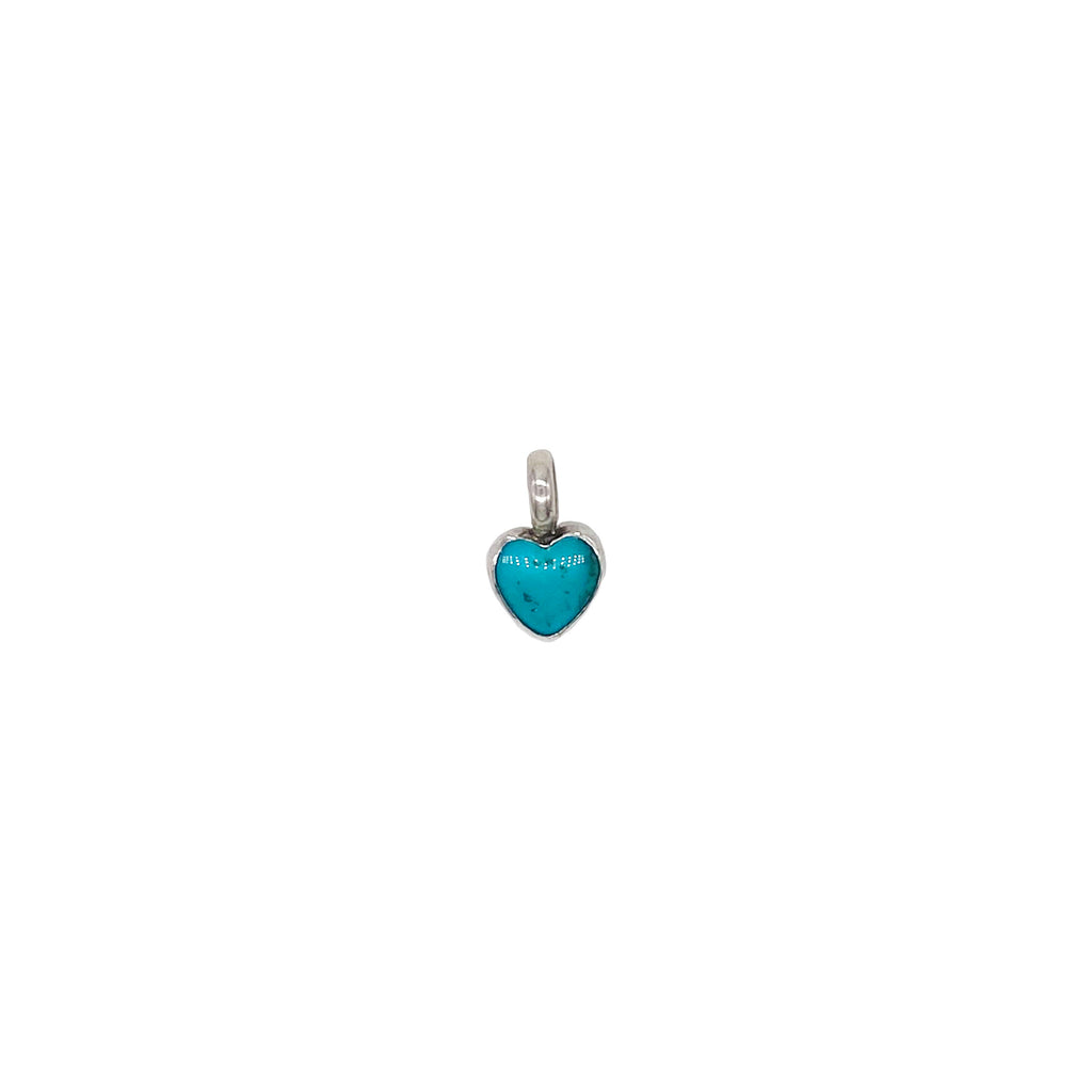 Kingman Turquoise Heart Charm
