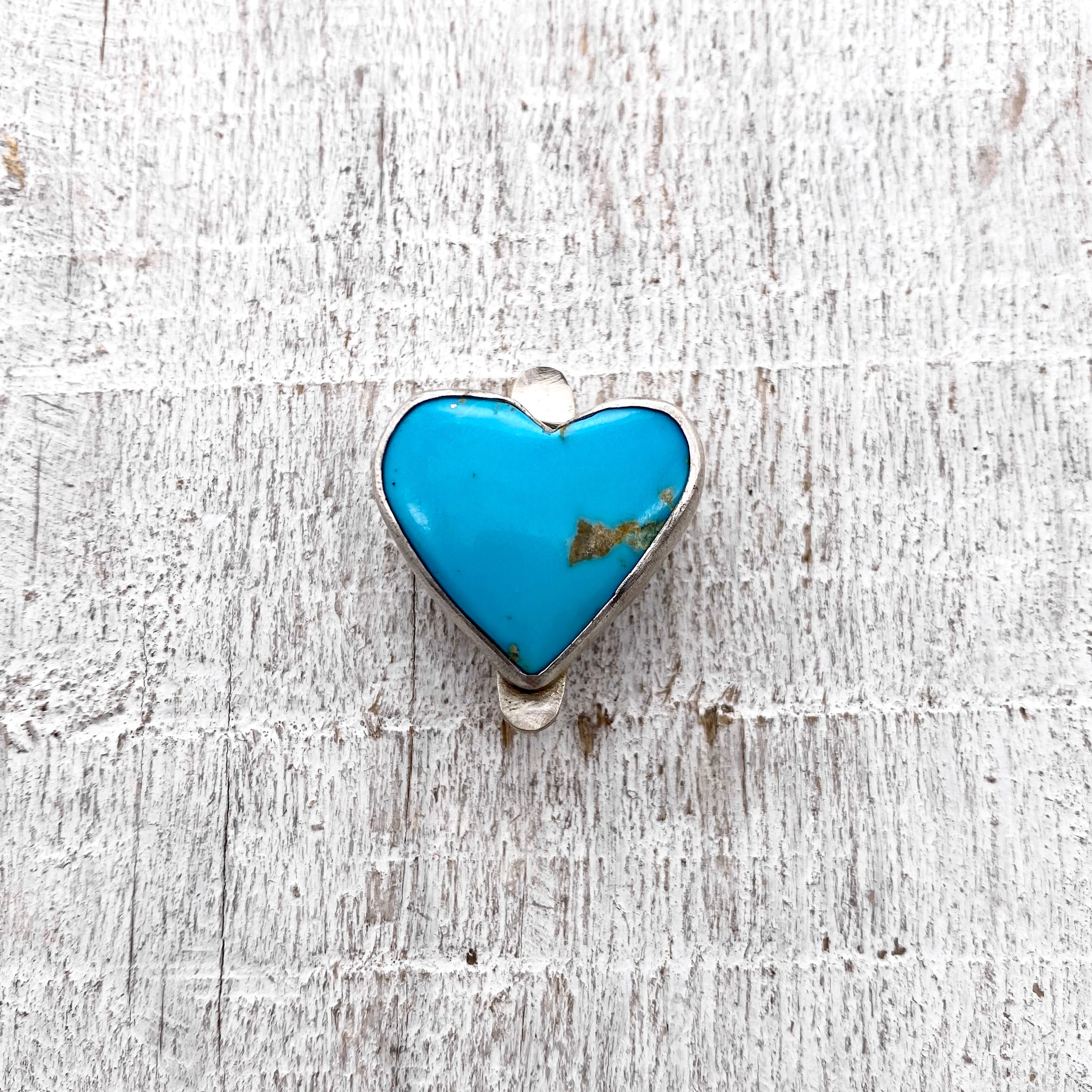 Turquoise Heart Band Slide