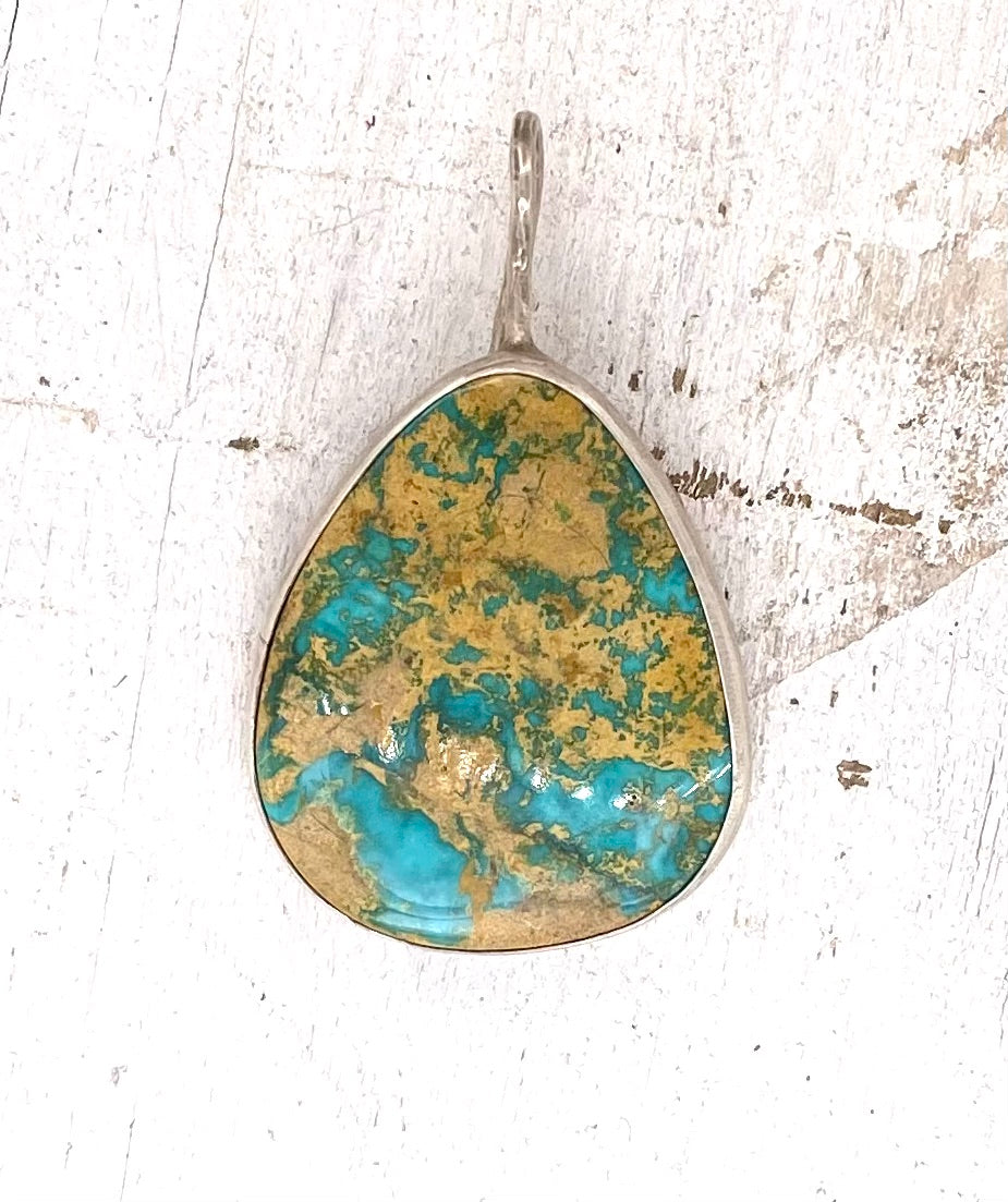 Small Water Royston Turquoise Pendant