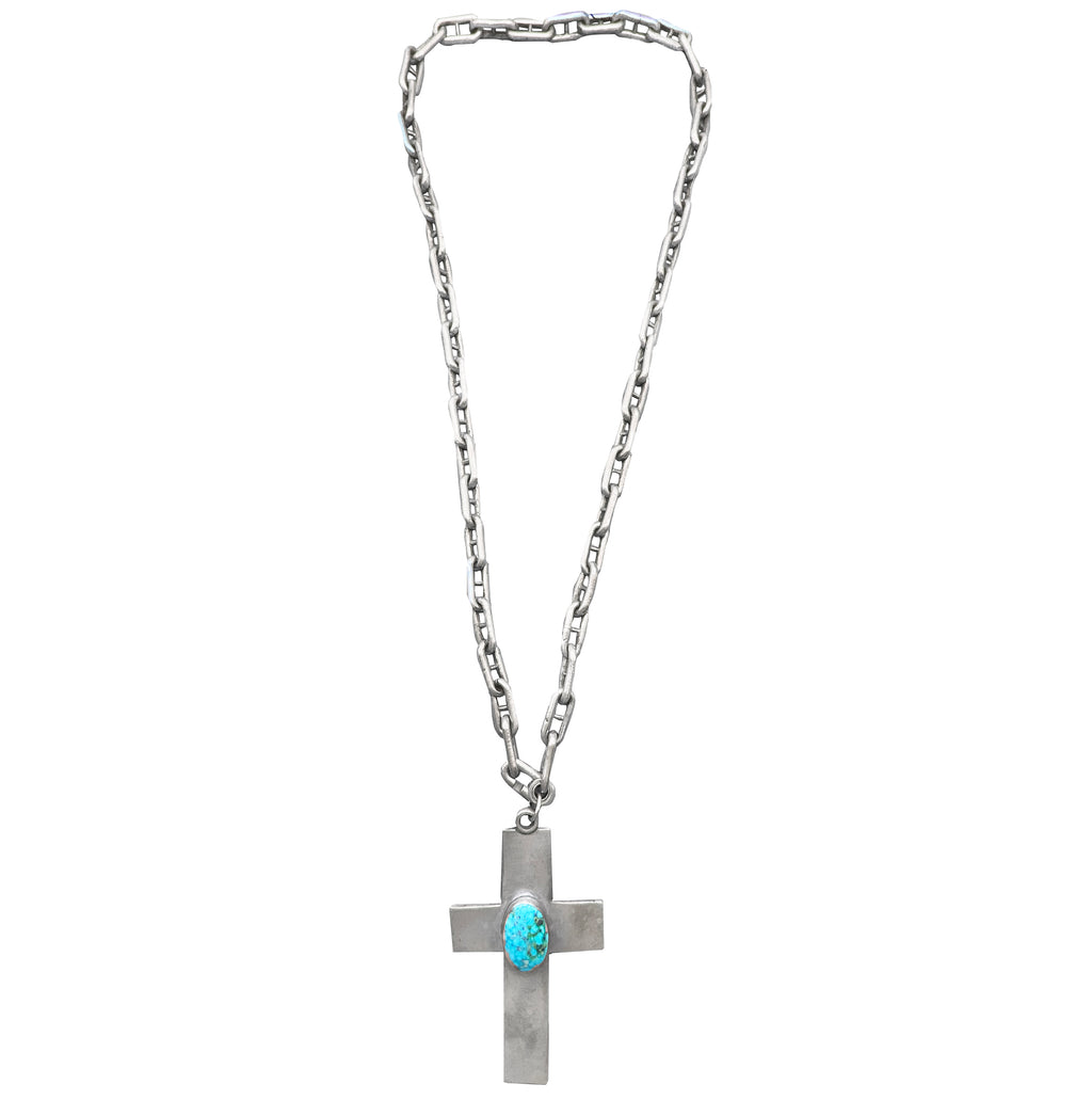 Turquoise Cross Chain Necklace