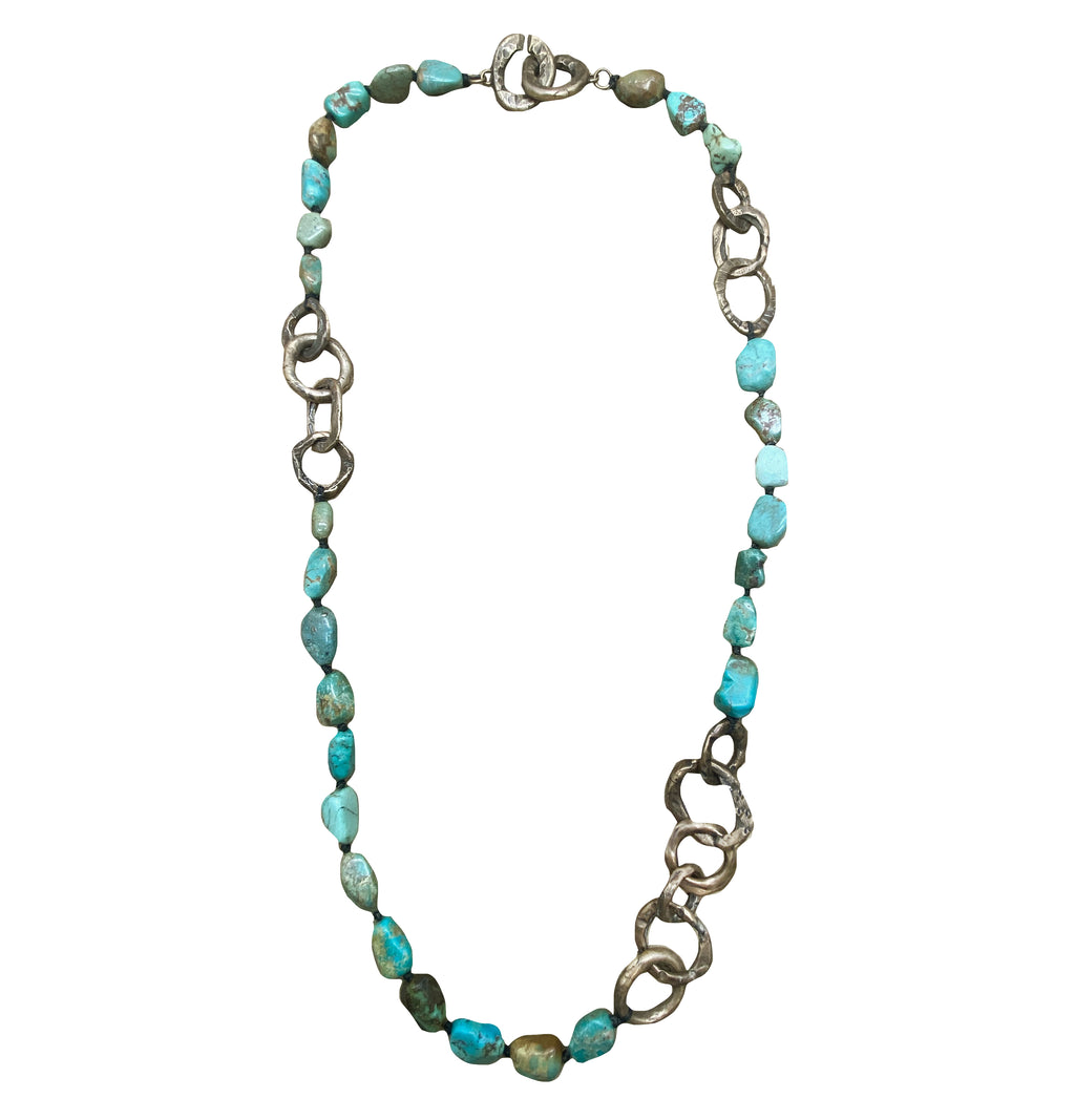 Bronze and Turquoise Necklace