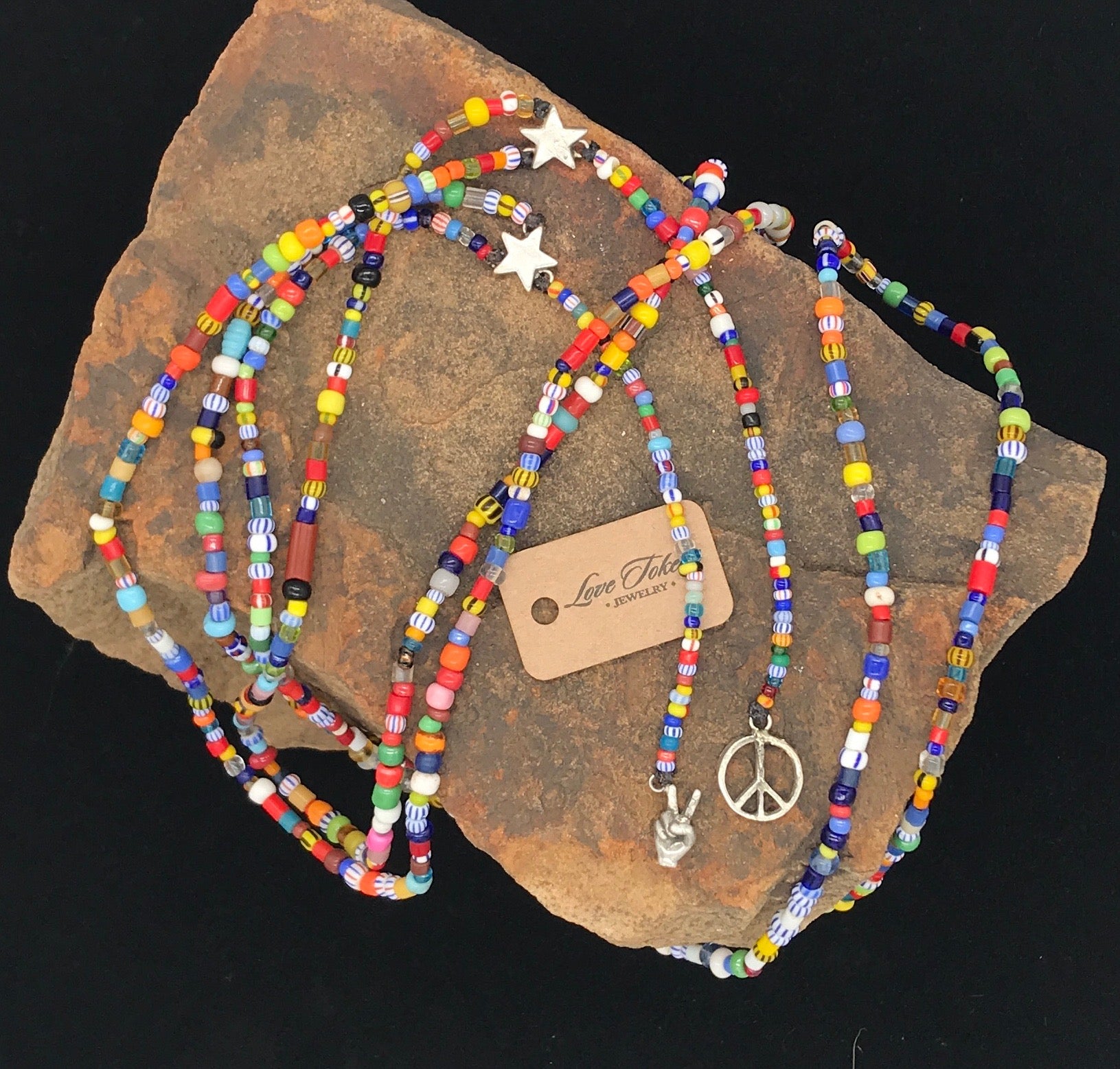 Trade Bead Peace Rosary Necklace - LTJ Exclusive