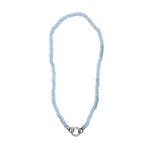 Faceted Blue Chalcedony Necklace