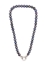 Black Pearl Charm Necklace - Medium