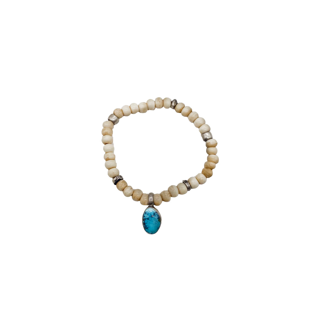 Turquoise Bone Bead Bracelet