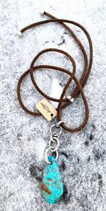 The Sahara Slab leather Necklace