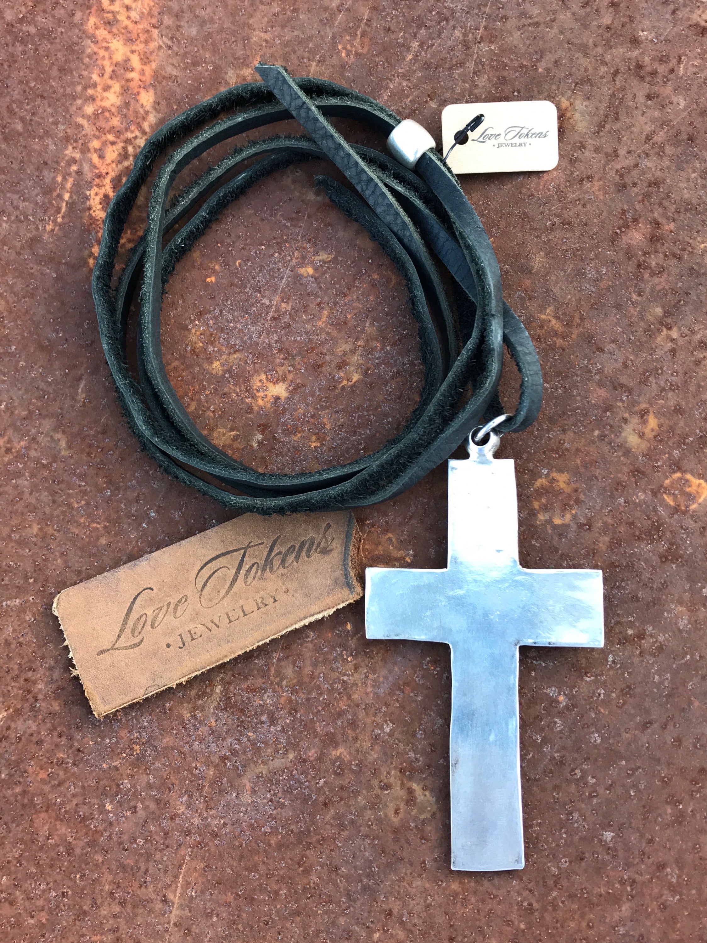 Amazon.com: Titanium Leather Cord Cross Necklace: Pendant Necklaces:  Clothing, Shoes & Jewelry