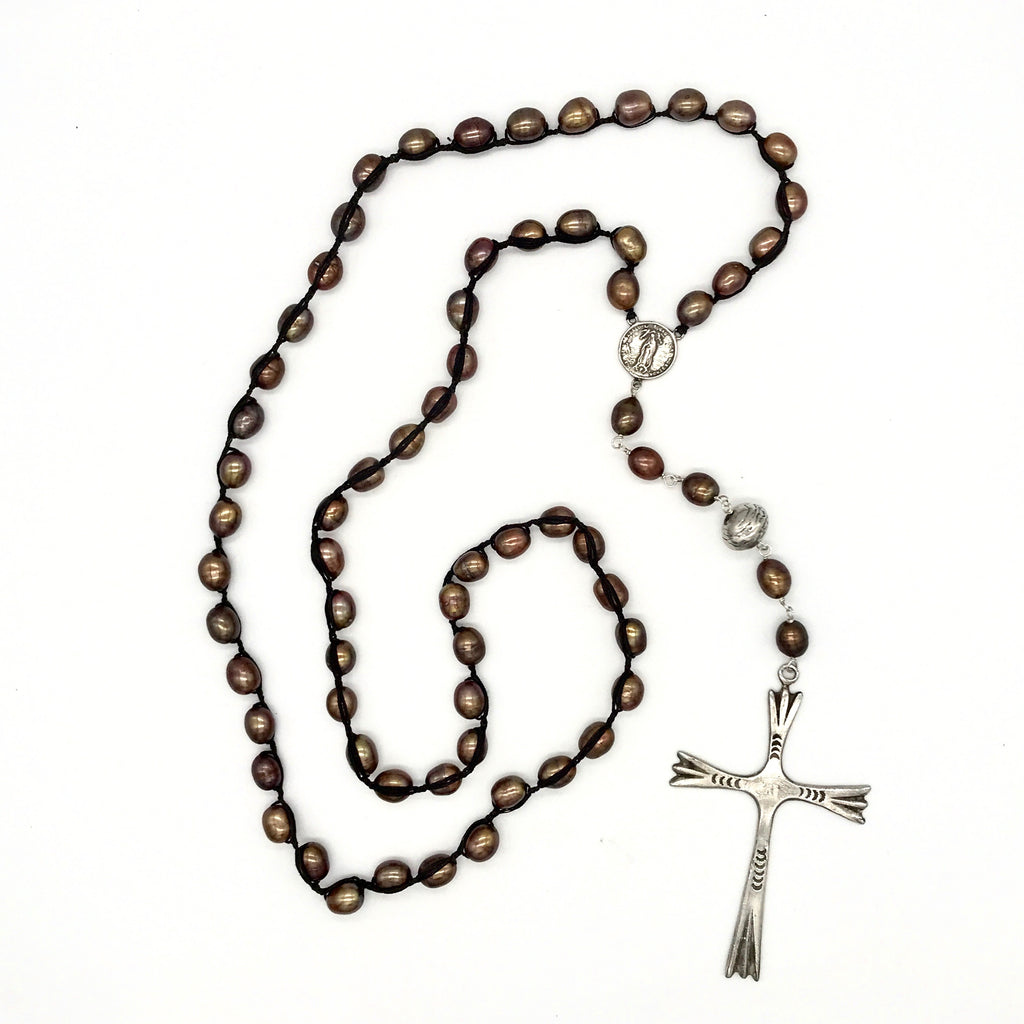 LTJ Classic Rosary - brown pearl